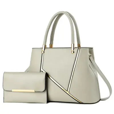 Patchwork Women's Bag Set, Large Capacity Mother-and-Child Handbag - 4