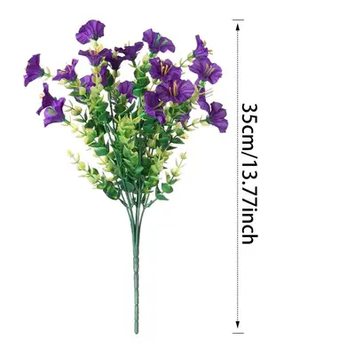 Simulated Eucalyptus and Morning Glory Artificial Flower Bouquet - 13