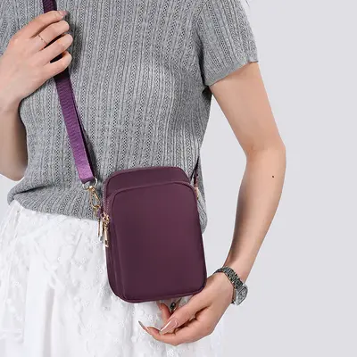Damen-Handytasche, leicht, wasserabweisend, mit Schultergurt - 4