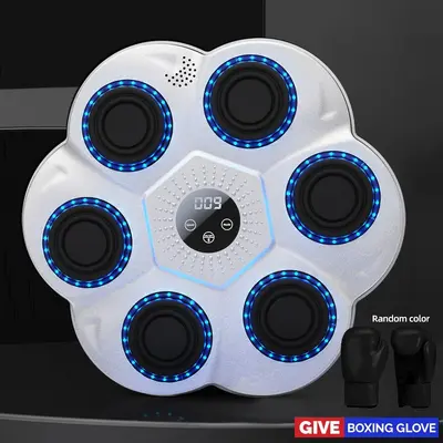 Sınır ötesi akıllı Bluetooth müzikli boks hedefi ev boks duvar hedefi çocuk boks ve antrenman eğitmeni müzikli boks makinesi - 8