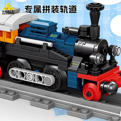 Kaizhi Retro Steam Train Building Block Set, Small Pieces, Educational Toy