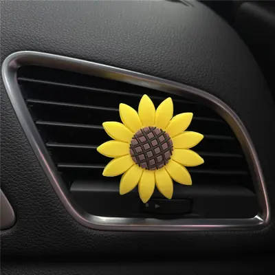 Ayçiçeği araba havalandırma parfüm klipsi, aromaterapi - 7