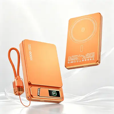 3C Certified MagSafe Power Bank C2 with TFT Color Screen and Stand - 9