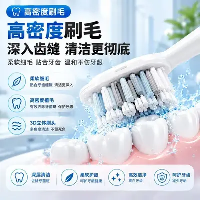 跨境成人电动牙刷充电式声波软毛护龈防水多模式清洁便携批发工厂 - 5