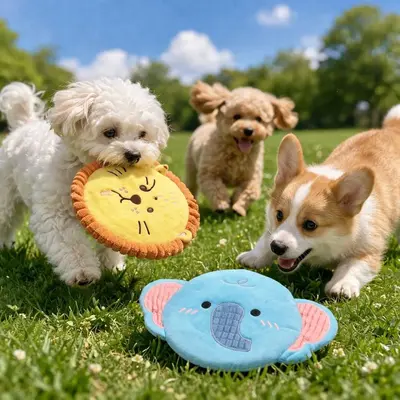 Quietsch-Frisbee für Hunde, kauresistentes Trainingsspielzeug