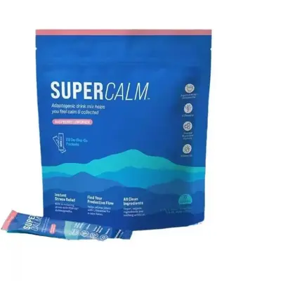 跨境爆款Supercalm镇静镁粉饮料袋装电解质支持代发混合粉末冲剂