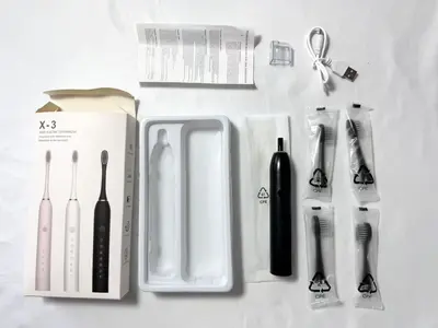 X3 Rechargeable Electric Toothbrush with Water Flosser, Adults and Kids - 8