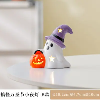 Halloween Pumpkin Glowing Ghost Night Light, Desktop Decoration - 8
