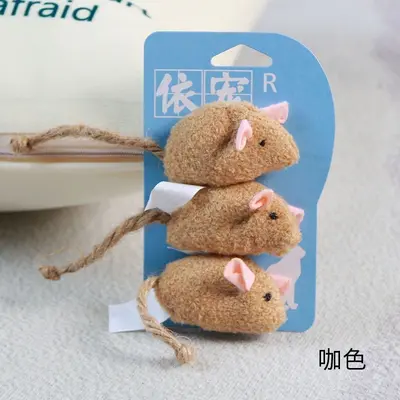厂家直销猫咪玩具仿真毛绒老鼠猫玩具套装解闷自嗨内含猫薄荷逗猫
