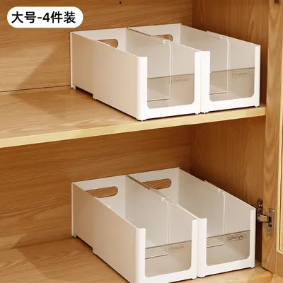 Expandable kitchen storage organizer, stackable, transparent - 9