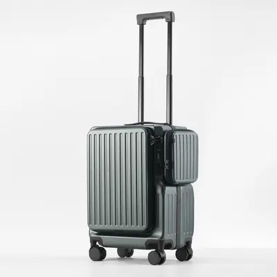 20-Inch Front-Opening PC Carry-On Suitcase, Combination Lock, Drop-Resistant - 7