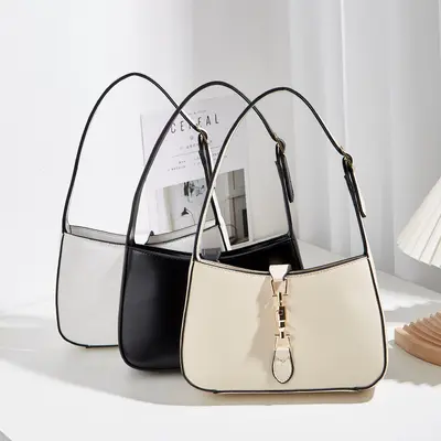 Women's Small Square Underarm Shoulder Bag, Autumn Winter Model - 5