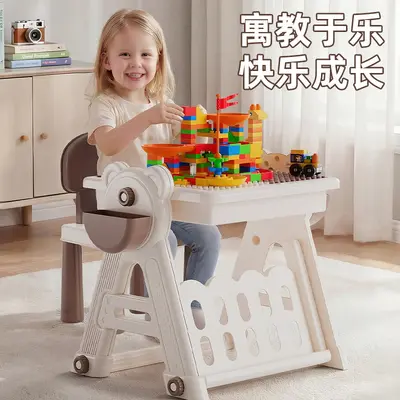 Building Block Table for Ages 3-6, Large Pieces, Educational Play Table - 3