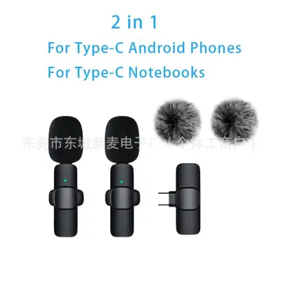 K8K9 wireless lavalier microphone cross-border popular K15 3-in-1 mobile phone live streaming mini noise reduction radio microphone - 13