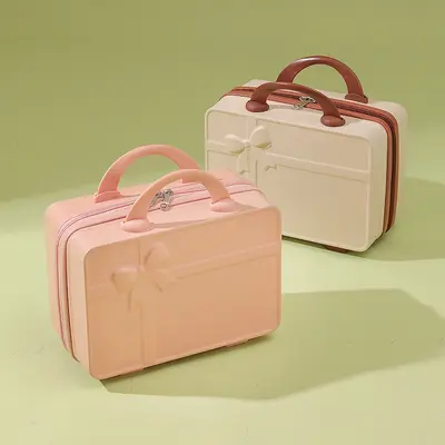 Retro kozmetik çantası 14 inç mini bavul küçük bavul hatıra depolama kozmetik çantası küçük şifre kutusu