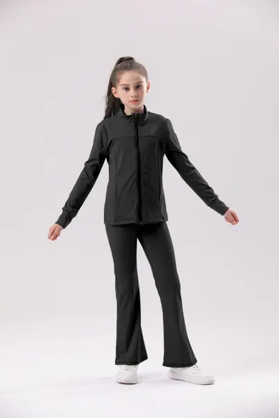 Children's UV-Protective Yoga Set, Breathable Long-Sleeve Jacket for Girls - 11
