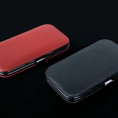 8-piece nail care set in leather box