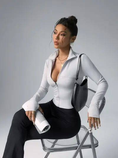 Women's Fitness Yoga Jacket Quick-Dry Autumn Top - 7