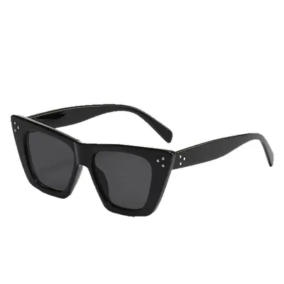 2024 New Cat Eye Sunglasses Cross-border Fashion Rivet Women's Premium Sunglasses Personalized INS Candy Color Sunglasses