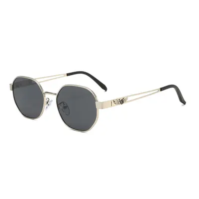 Herren-Sonnenbrille mit Metall-Ovalrahmen, Retro-Premium-Optik - 8