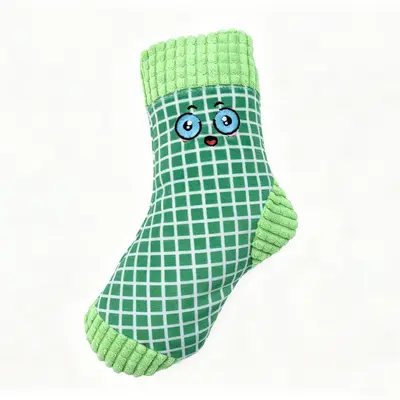 Plush Sock Dog Toy with Squeaker for Small Dogs, Teeth Cleaning - 6