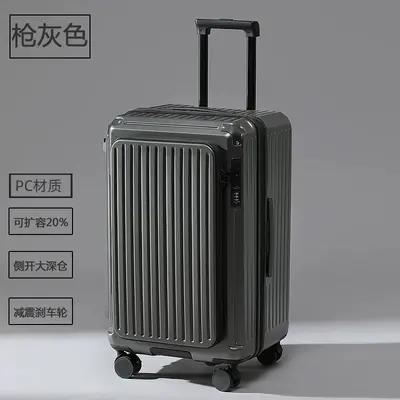 20 Inch Front-Opening Expandable Trolley Suitcase, Large Capacity, Women - 13