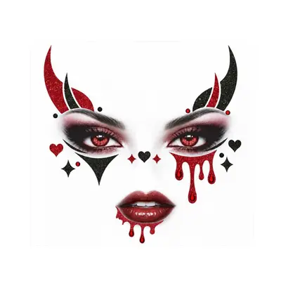 Waterproof Face Glitter Stickers for Halloween and Festival Makeup - 6