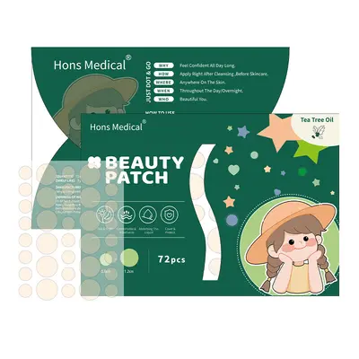 Hydrocolloid Colored Acne Patches, Invisible and Makeup-Compatible - 6