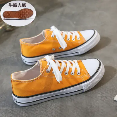 Women's Canvas Shoes, Low-Top, Breathable Fabric - 13