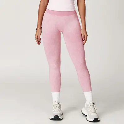 Washed Matte Seamless Yoga Leggings, High Waist - 3
