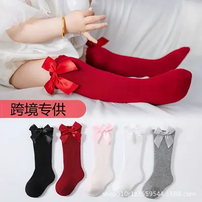 Baby Socks, Long Bow Princess Socks, Four Seasons