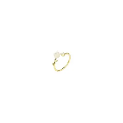 Kamelya-Offener Ring, Zirkon, verstellbar, Damen-Zeigefingerring