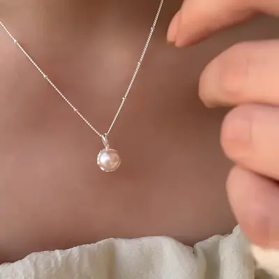 S925-Sterlingsilber-Glücksbringer-Halskette, kurze Kette - 6