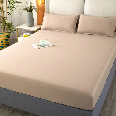 Cross-border Korean version solid color one-piece summer lightweight luxury sheet bedding duvet cover dust ruffle cross-border sheet bedding - 8