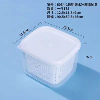Japanische Frischhaltedose mit Abtropfgitter, tragbare Obst- und Bento-Box, Kühlschrank-Lagerbehälter für Lebensmittel, Aufbewahrungsbox für Zwiebeln, Ingwer und Knoblauch, Großhandel - 7