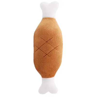 Plush Chicken Leg Squeaky Dog Toy, Chew-Resistant, Small Dogs - 5