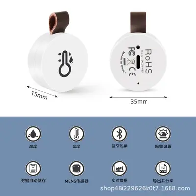 Bluetooth 5.0 mini sıcaklık nem ölçer, veri kayıtlı, uygulamalı - 3