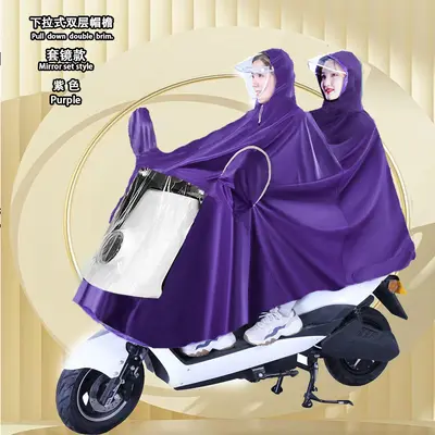 Motorrad-Regenponcho, wasserdicht, Einzel- und Doppelsitz - 12