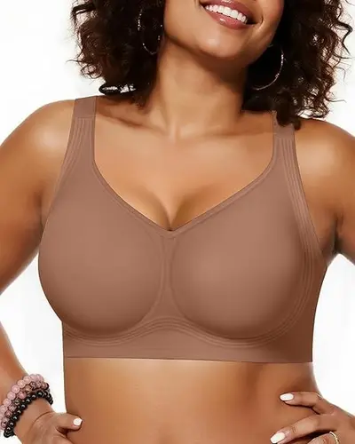 OEAK Women's Wire-Free Jelly Bra, Plus Size, Supportive, Seamless - 11
