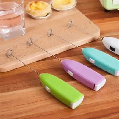 Electric Handheld Home Kitchen Egg Beater Mini Stainless Steel Egg Coffee Milk Tea Mixer