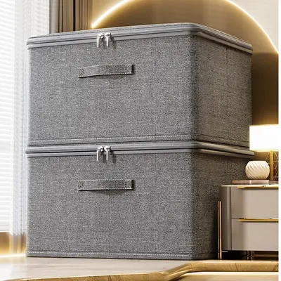 Faltbare Kleidungs-Aufbewahrungsbox mit Reißverschlussdeckel staubdicht - 2