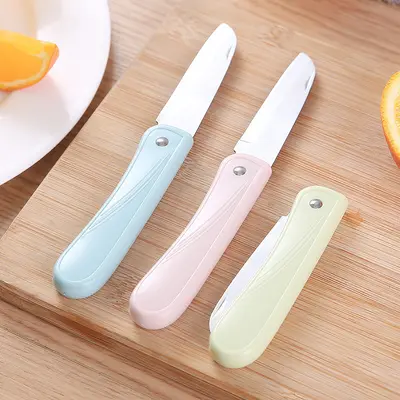 Ceramic kitchen knife, foldable, portable peeling blade - 1