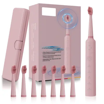 T6 Sonic Electric Toothbrush with 8 Brush Heads and 20 Modes, Rechargeable - 2