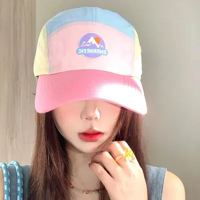 Dopamine Color-Block Quick-Dry Baseball Cap, Thin Breathable, Women