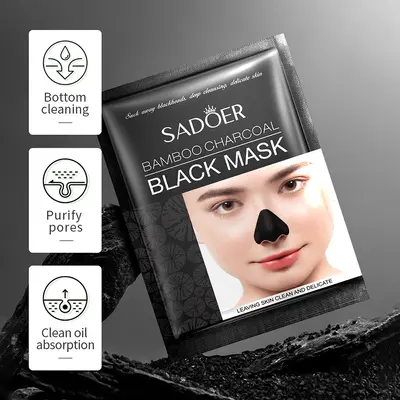 SADOER Bambu Kömürlü Burun Bandı, 6 g, Siyah Nokta Giderici - 2