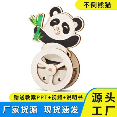 Devrilmeyen panda kukla bilim deney seti, çocuklar için DIY eğitici oyuncak - 1