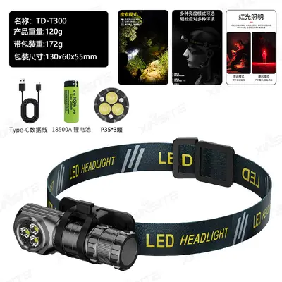 Outdoor Sensor Headlamp, Long Range, 6000W, Long Battery Life - 10