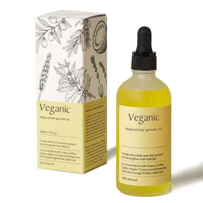 跨境爆款Natural Hair Growth Oil Veganic头发营养液育发油防脱