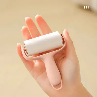 Mini adhesive lint roller, portable and refillable