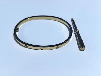 18 karat rose gold narrow version 6th generation card plus non-fading ten diamond women's bracelet, narrow version single claw and single diamond double titanium steel bracelet